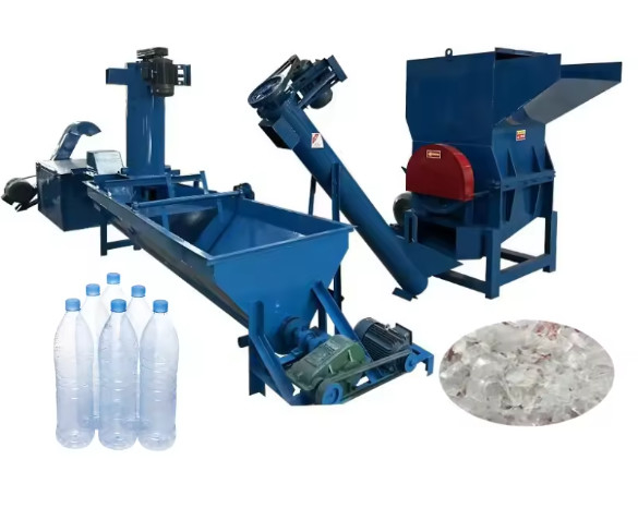Déchets plastiques Pp Pe Pet Bouteilles en plastique machine à laver et recycler pour les fibres de polyester
